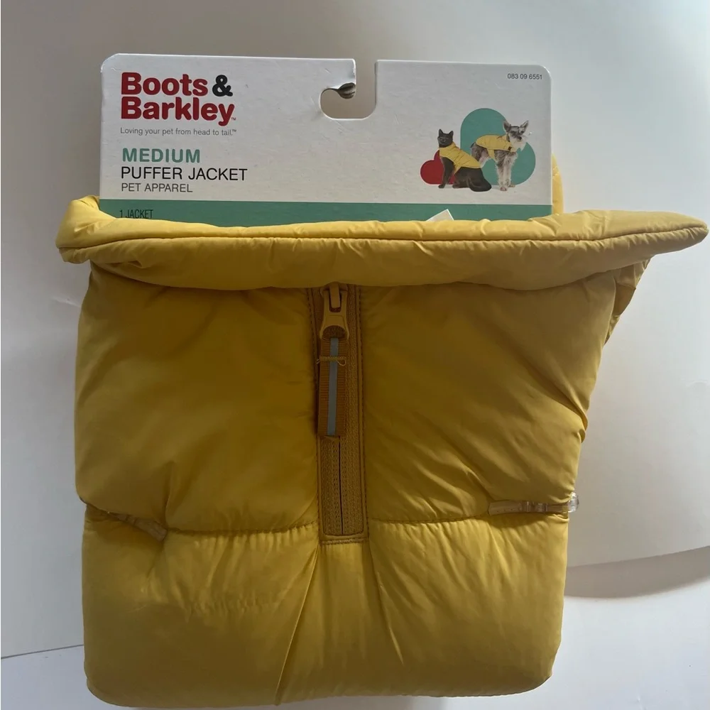 Boots & Barkley Yellow Quilted Pet Puffer Jacket